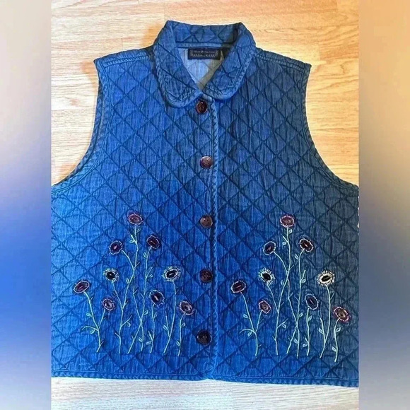 Vintage Button‎ Up Knit Vest Size Large - Picture 1 of 6